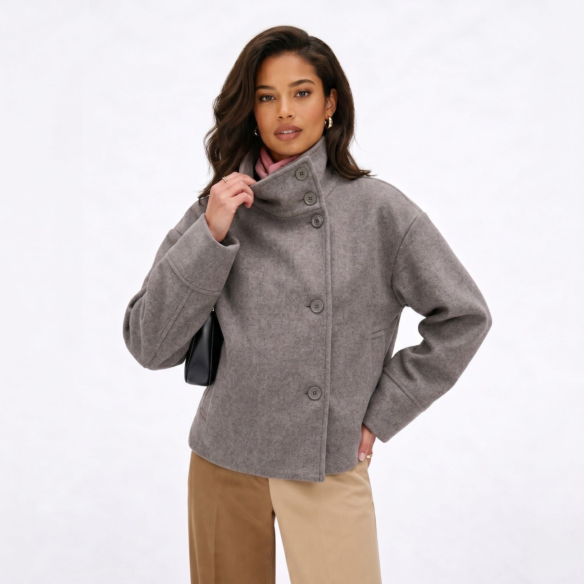 Leonora Funnel Neck Cropped Jacket_3