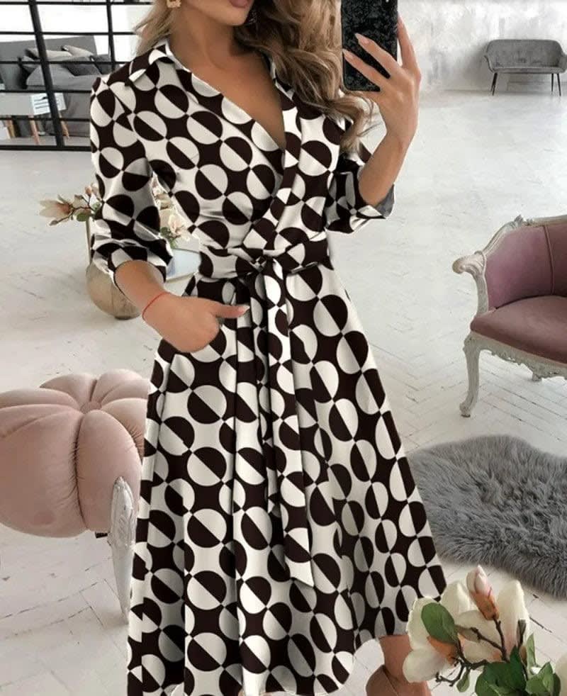 Bree Butterfly Print Tie Waist Wrap Midi Dress_11