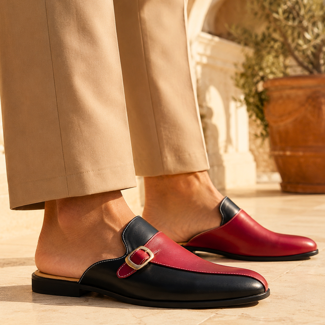 Monaco Buckle Mule