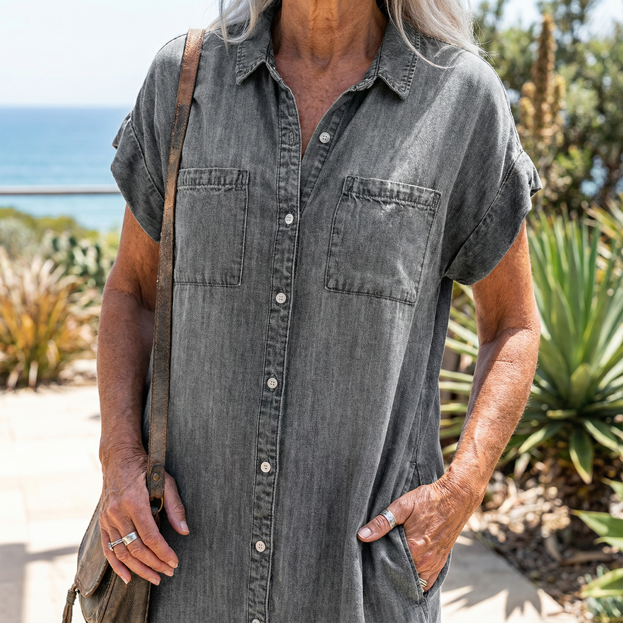 Olivia Rose Denim Shirt Dress