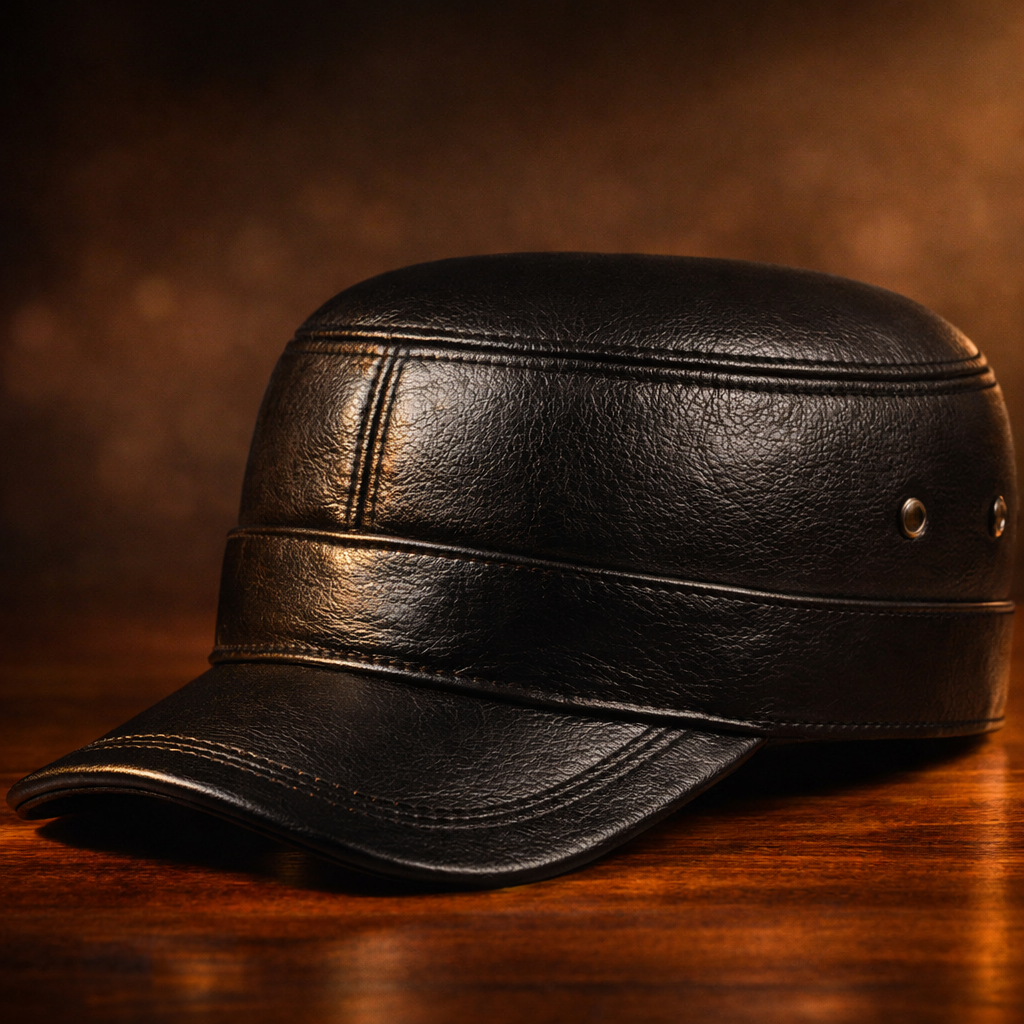 Jack Anthony Genuine Leather Cap