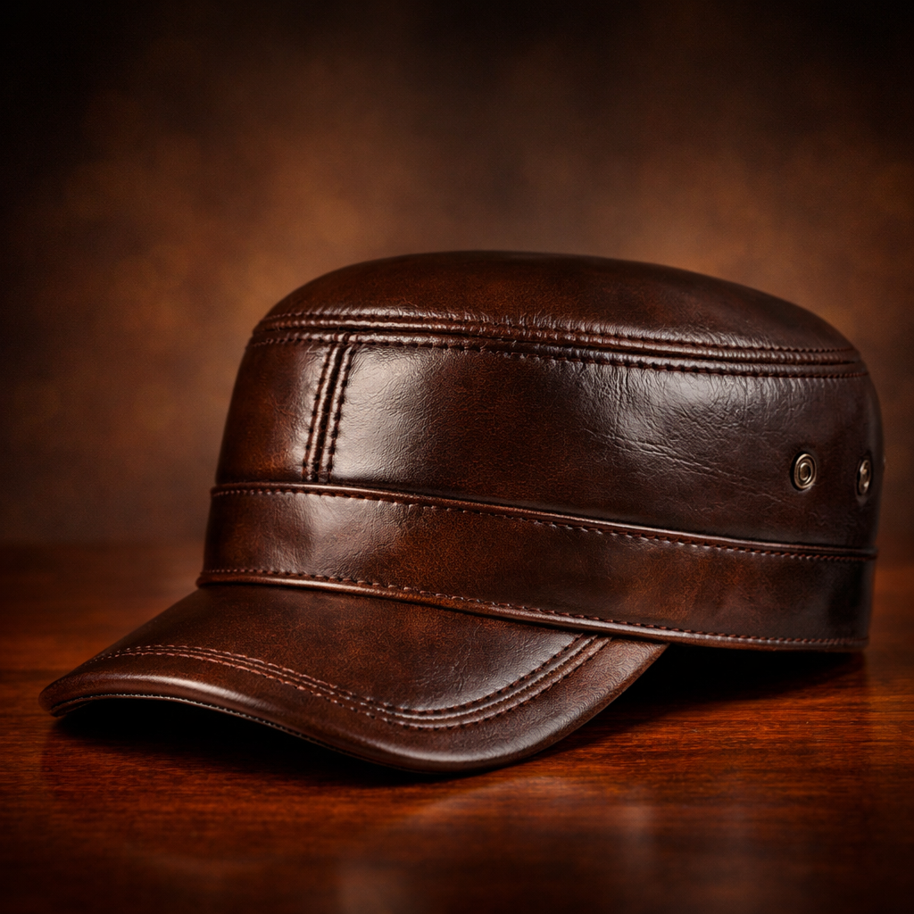 Jack Anthony Genuine Leather Cap