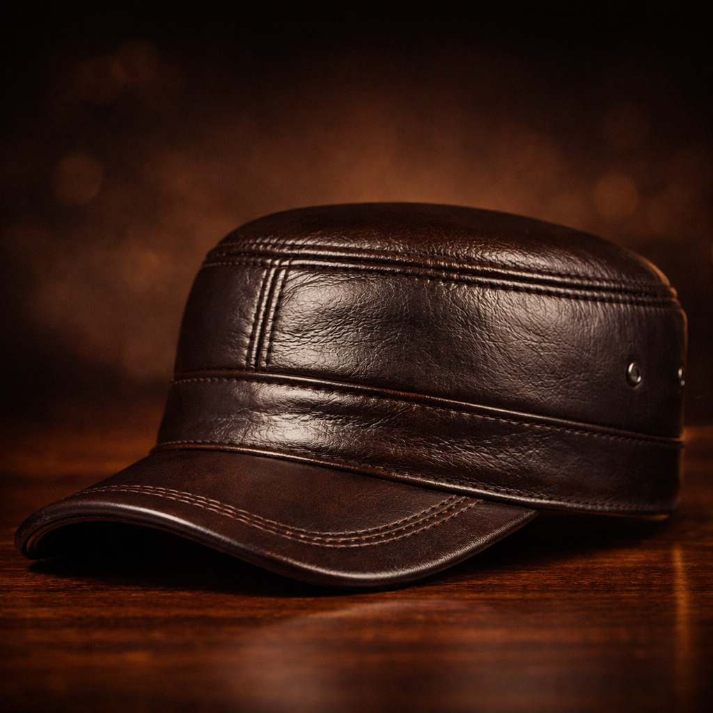 Jack Anthony Genuine Leather Cap