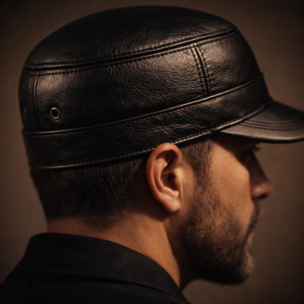 Jack Anthony Genuine Leather Cap