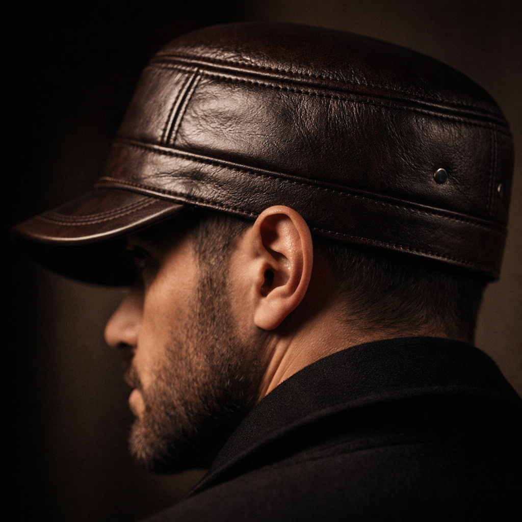Jack Anthony Genuine Leather Cap