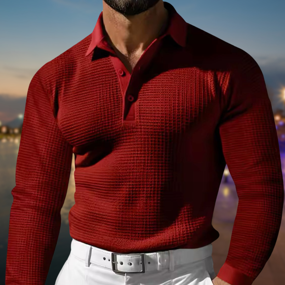 Ethan Morgan Textured Polo