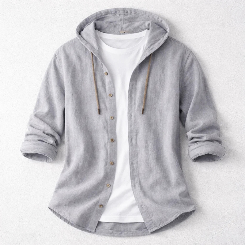 Logan Linen Hooded Shirt