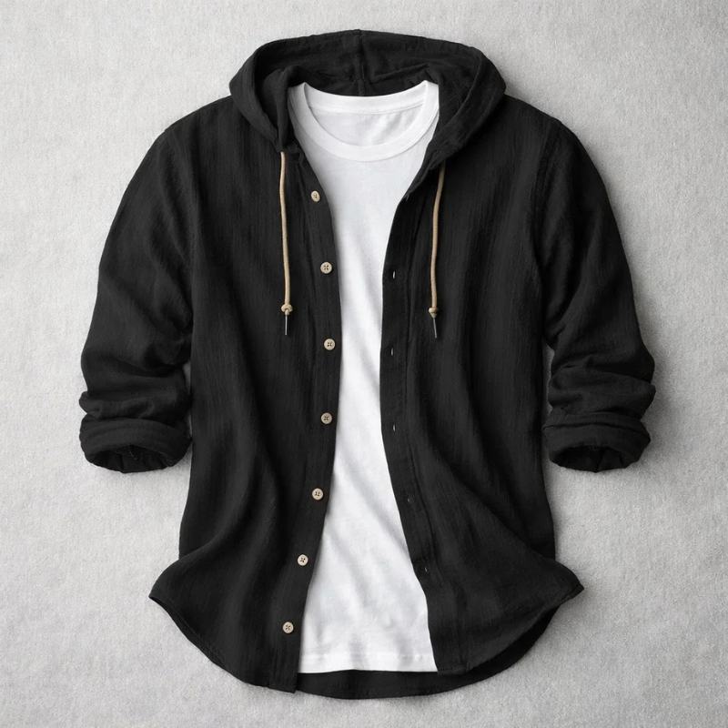 Logan Linen Hooded Shirt
