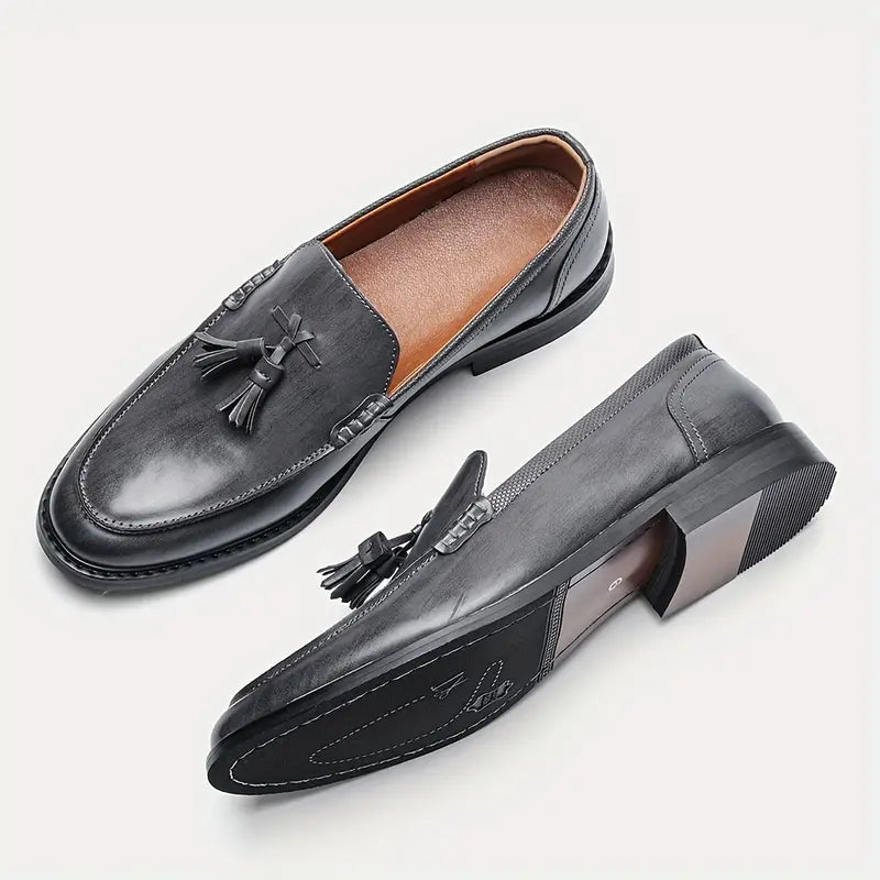 Valentin Genuine Leather Tassel Loafers