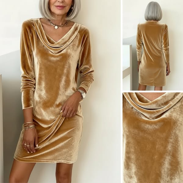 Ruby Drape Velvet Dress