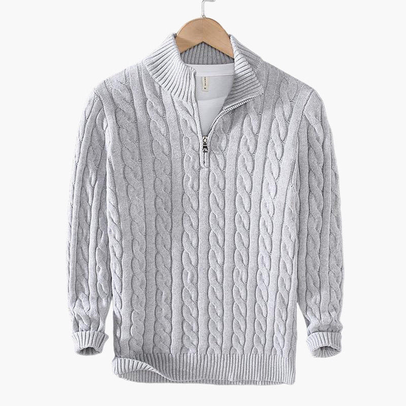 St. Vincent Zipped Cable Sweater