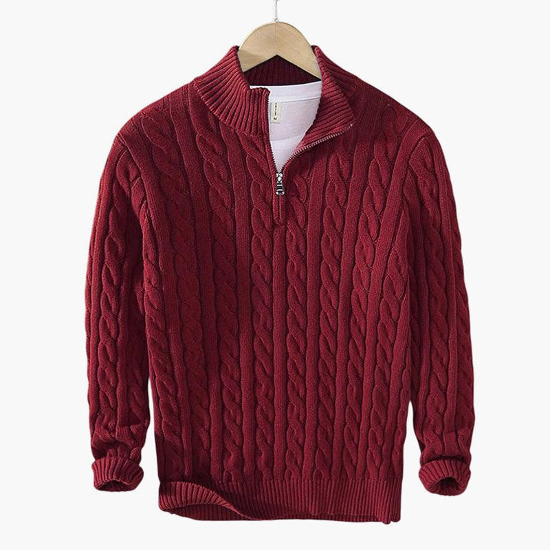St. Vincent Zipped Cable Sweater