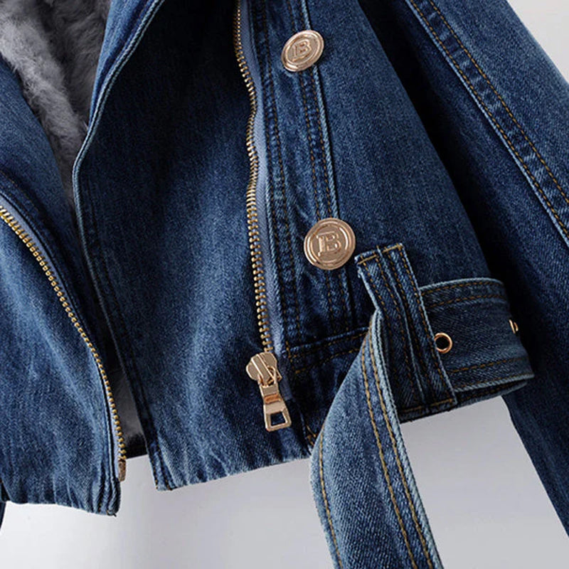 Luna Rose Cropped Denim Coat