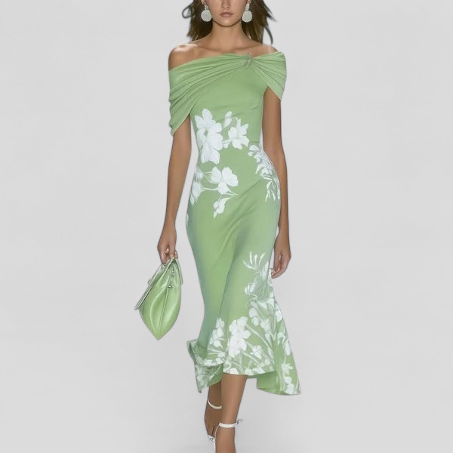 Amelia Statement Print Midi Dress