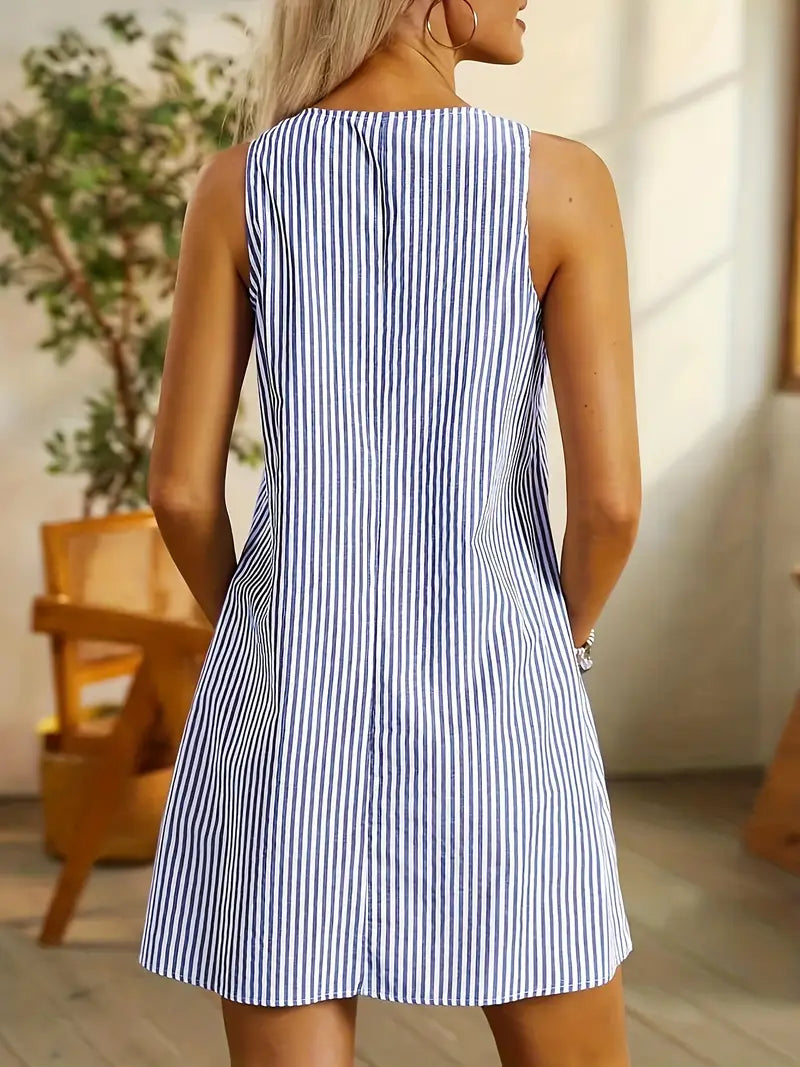 Uma Striped Lightweight Short Dress