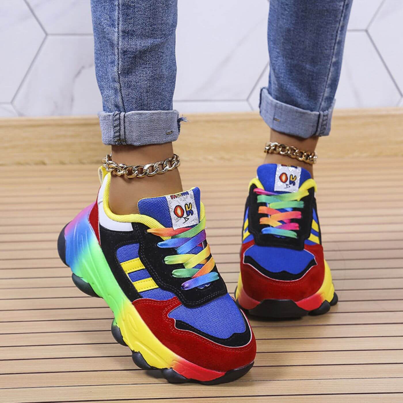 Mia Harper Vibrant Orthopedic Sneakers