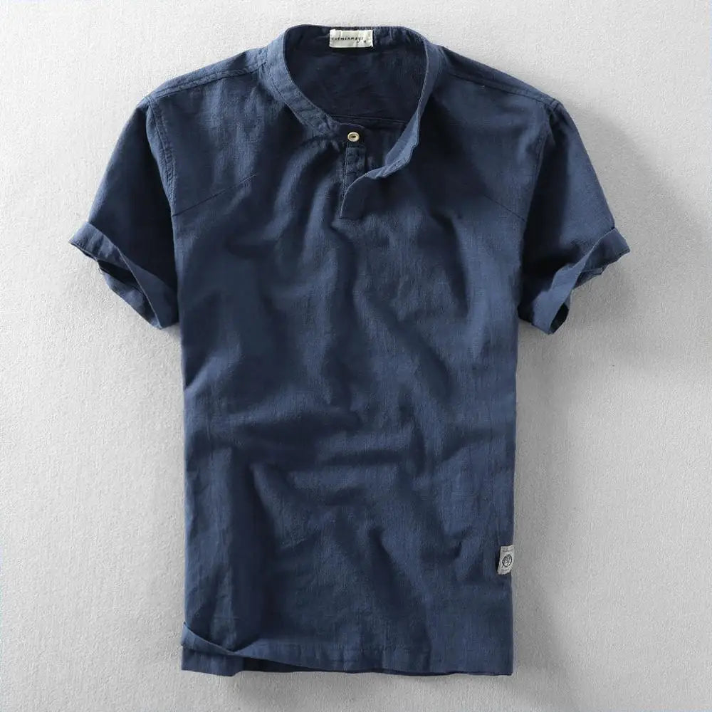 Ethan Linen Henley Shirt