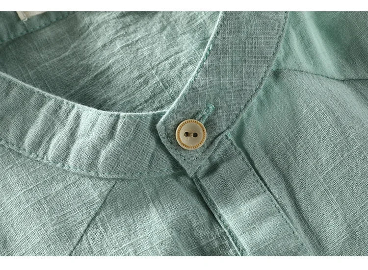 Ethan Linen Henley Shirt