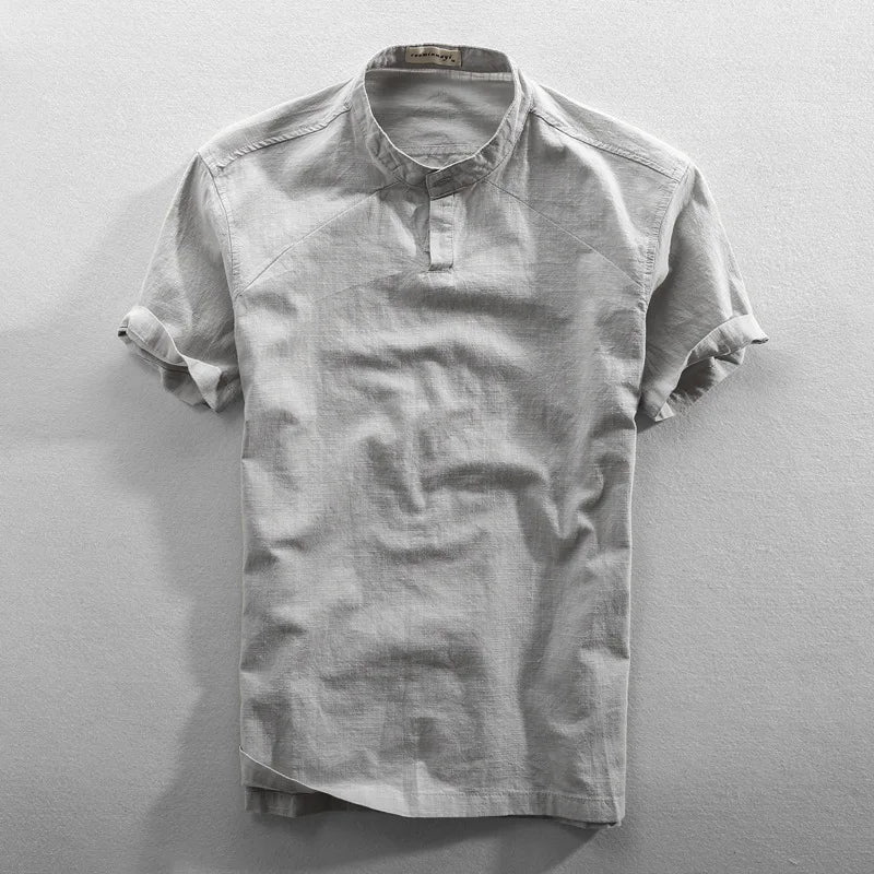 Ethan Linen Henley Shirt