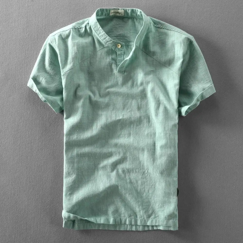 Ethan Linen Henley Shirt
