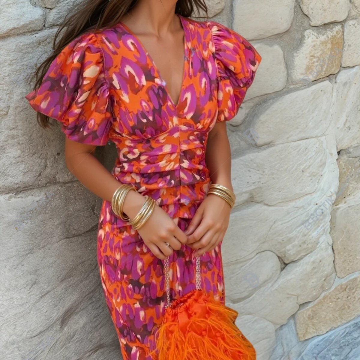 Talia Vibrant Printed Dress