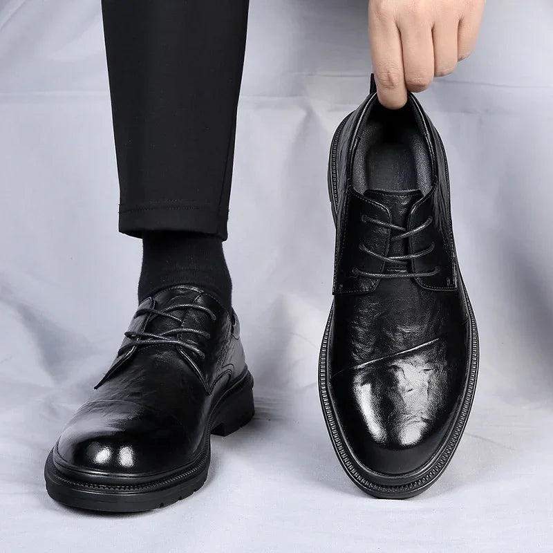Henry Collins Leather Derby Shoes