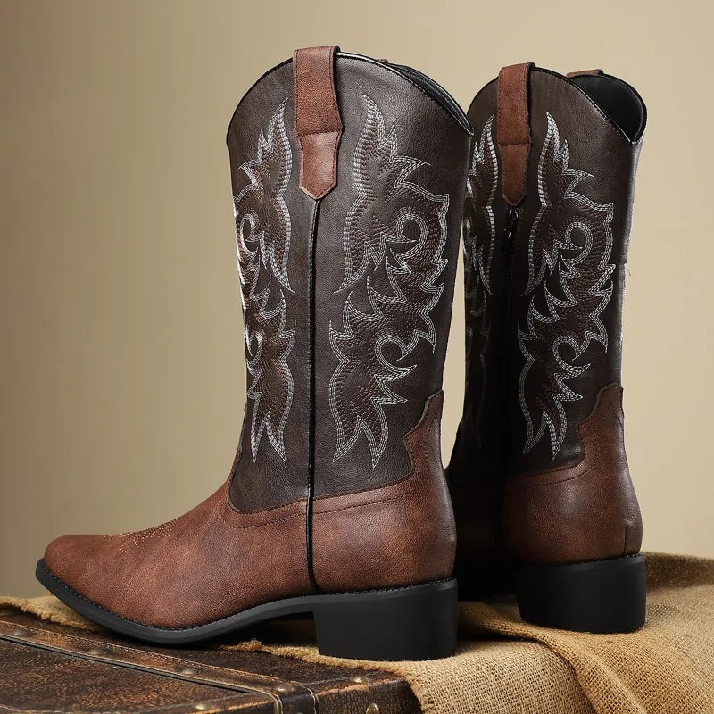 Ethan Morgan Embroidered Comfort Cowboy Boots