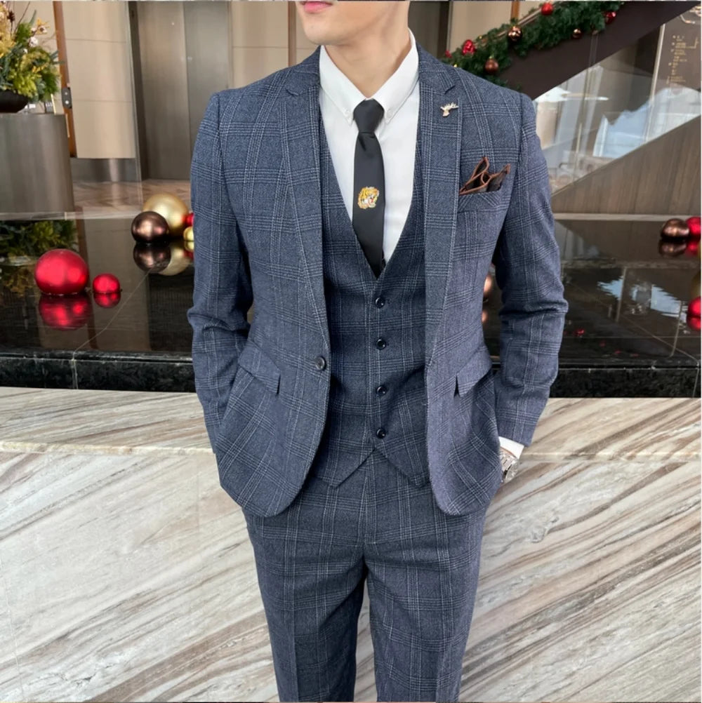 Kingsley Plaid Three-Piece Suit