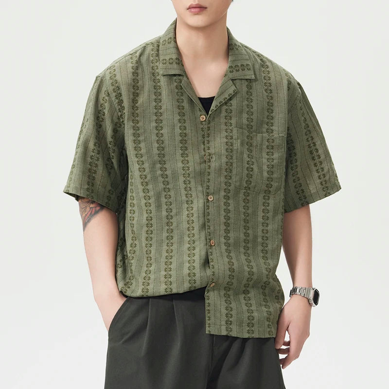 Caleb Wright Patterned Shirt