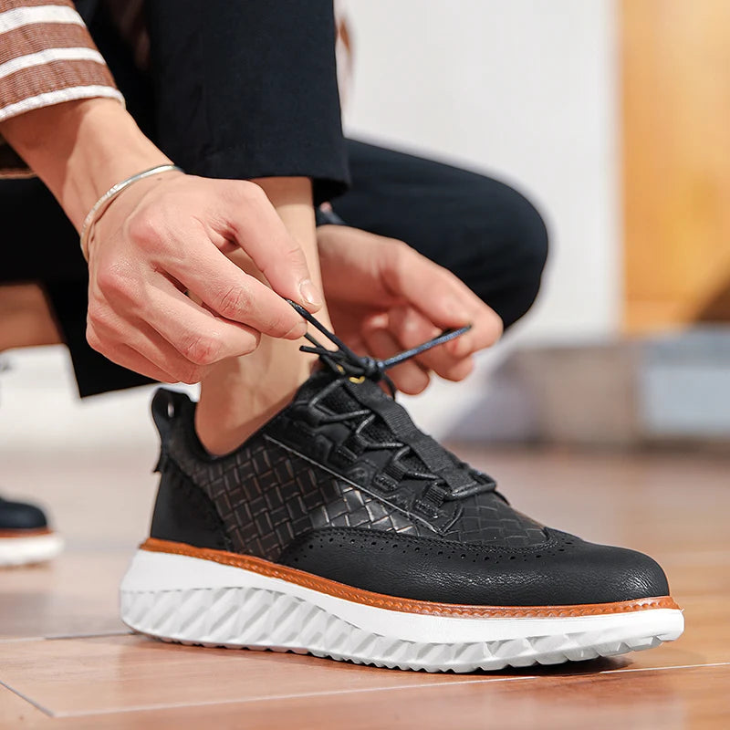 Logan Pierce Textured Sneakers