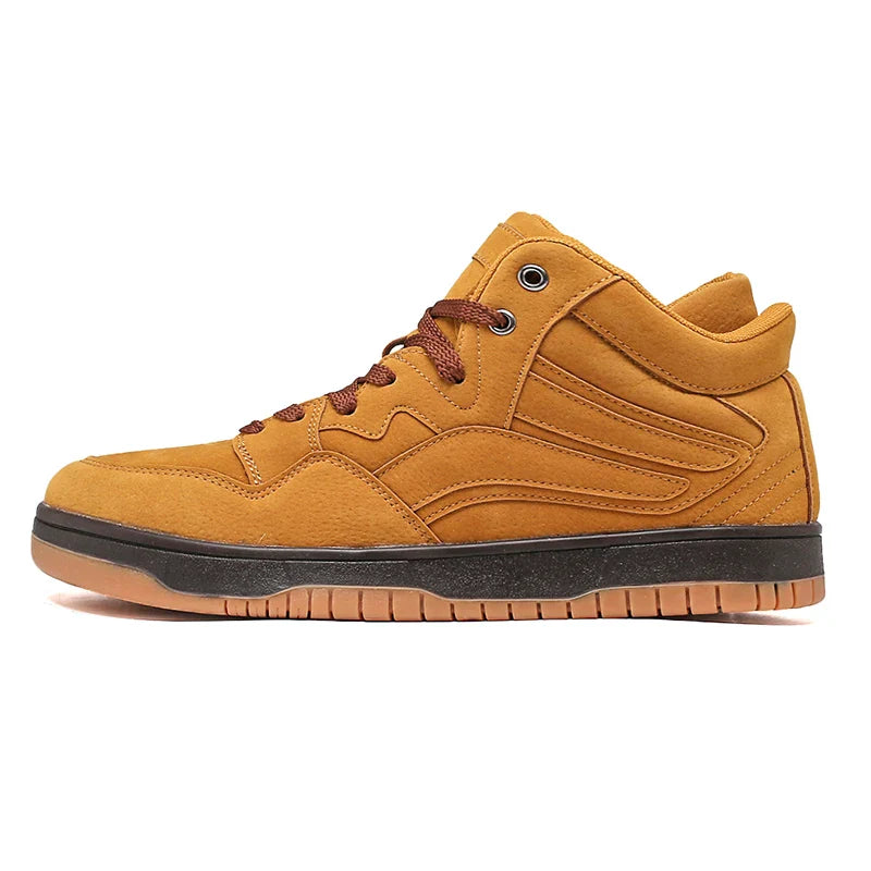 Henry Collins Mid-Top Leather Sneakers
