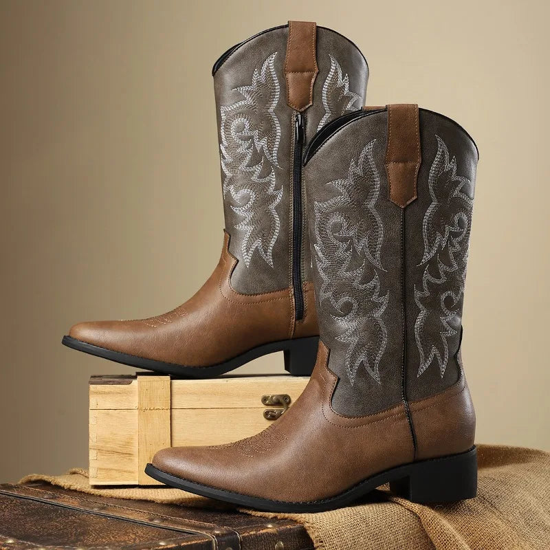 Ethan Morgan Embroidered Comfort Cowboy Boots