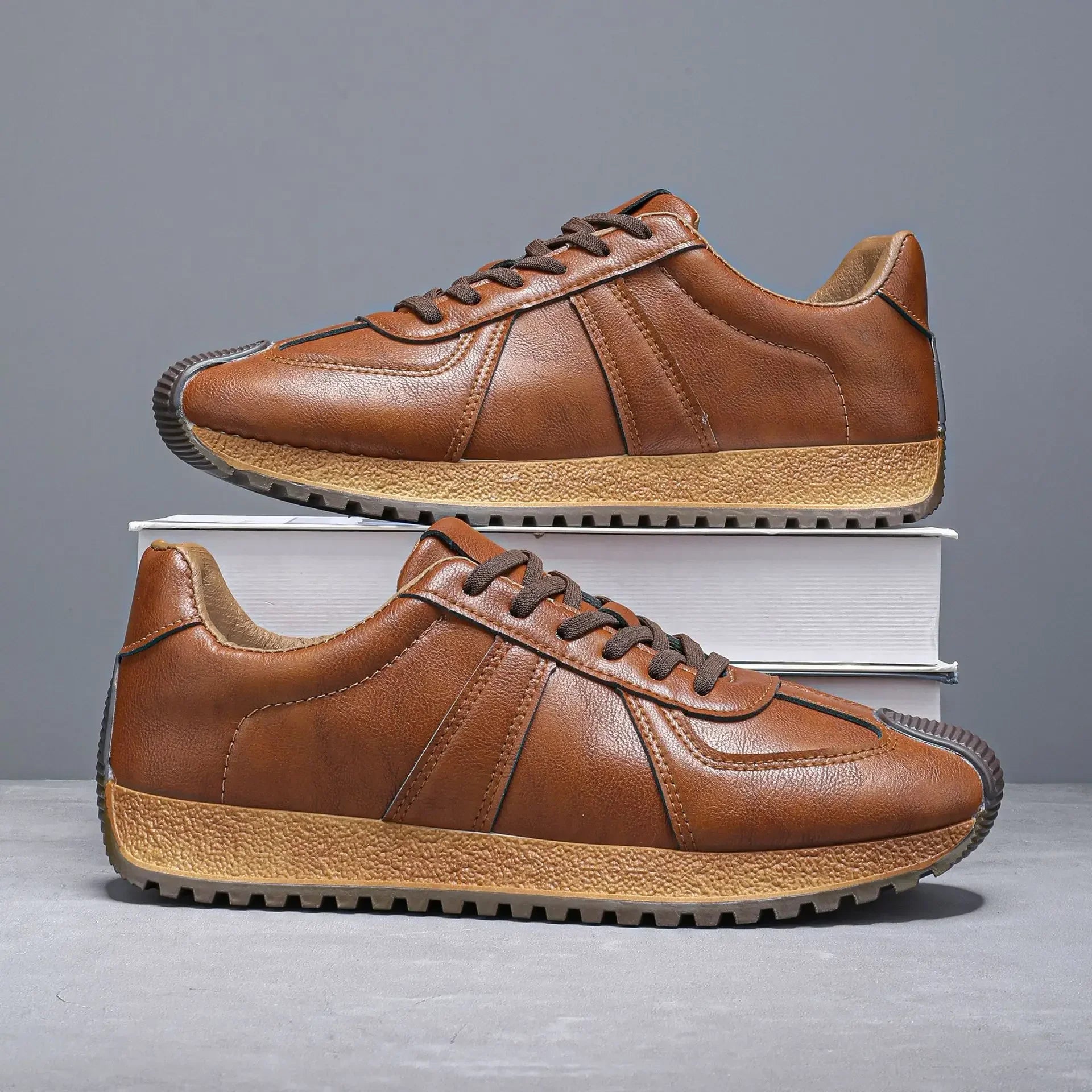 Jace Cole Leather Sneakers
