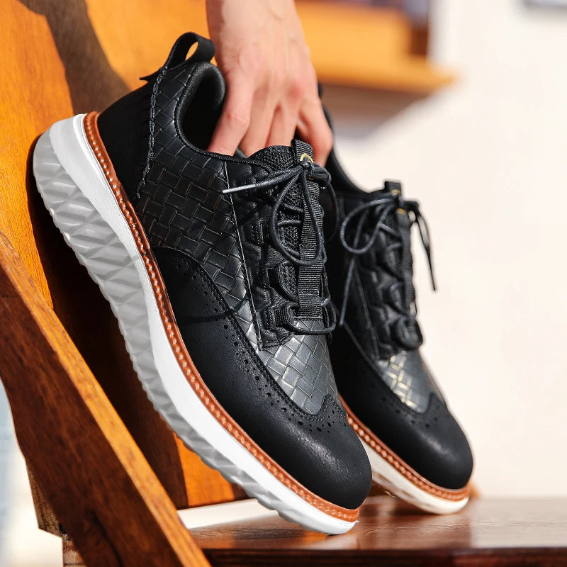 Logan Pierce Textured Sneakers