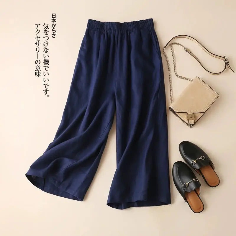Theresa Wide-leg Linen Pants