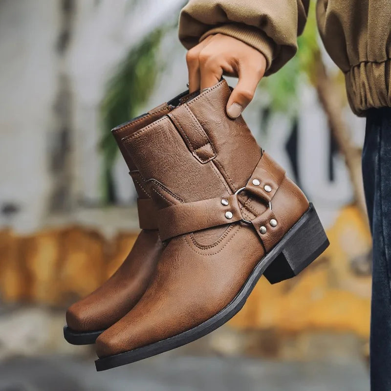 Nathan Scott Harness Ankle Boots