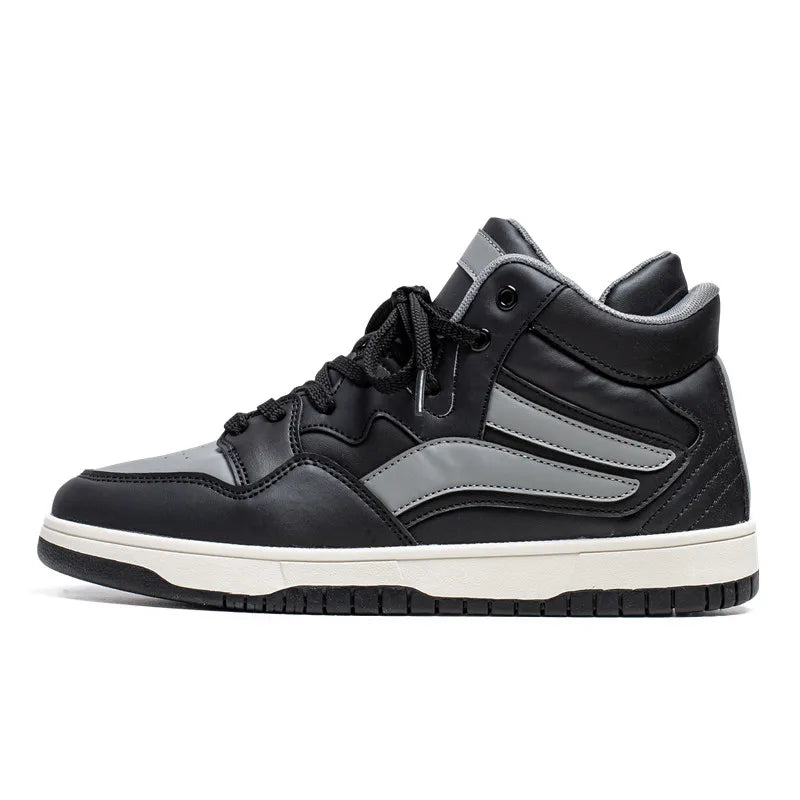 Henry Collins Mid-Top Leather Sneakers