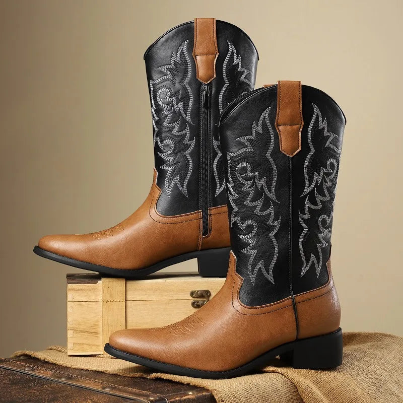 Ethan Morgan Embroidered Comfort Cowboy Boots