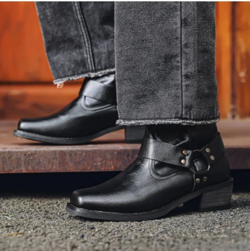 Nathan Scott Harness Ankle Boots