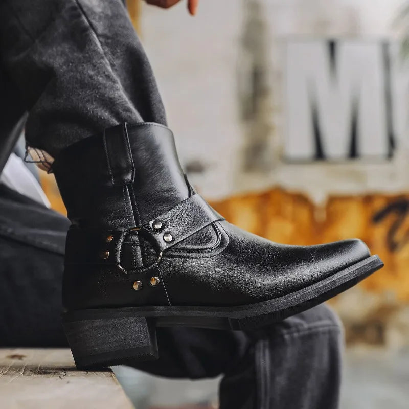 Nathan Scott Harness Ankle Boots