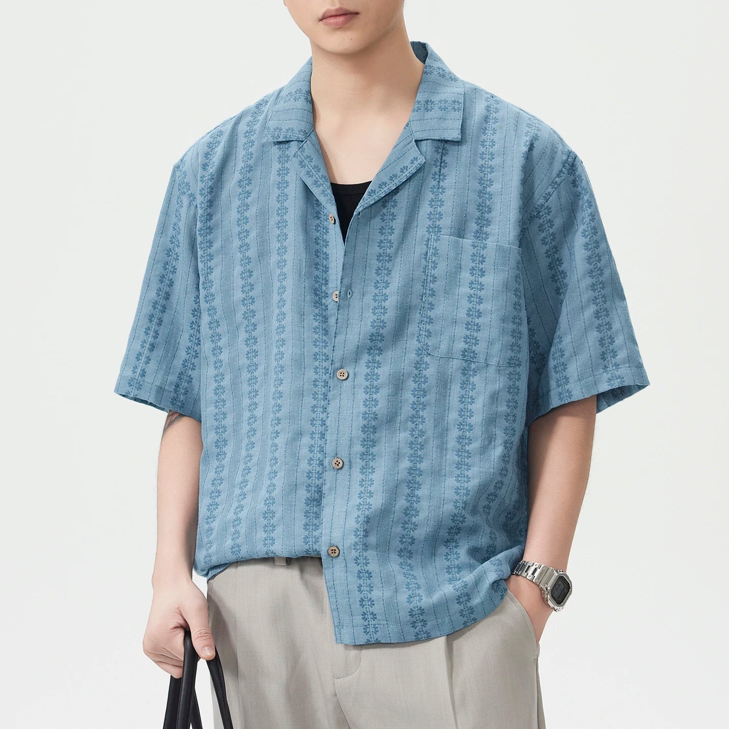Caleb Wright Patterned Shirt