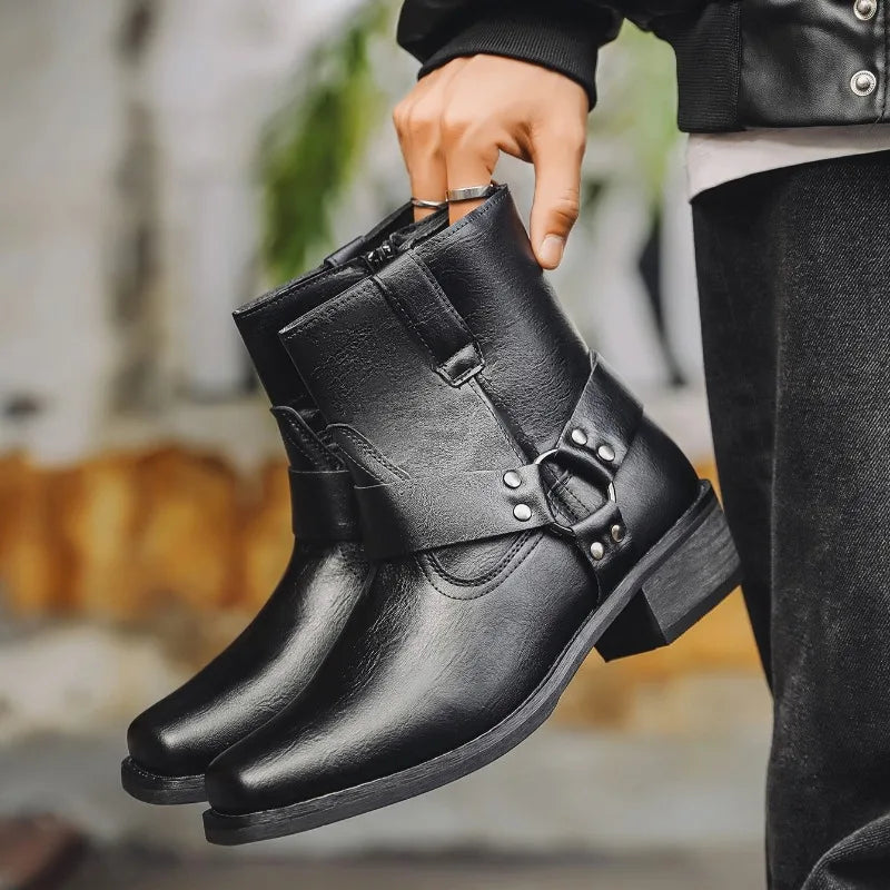 Nathan Scott Harness Ankle Boots