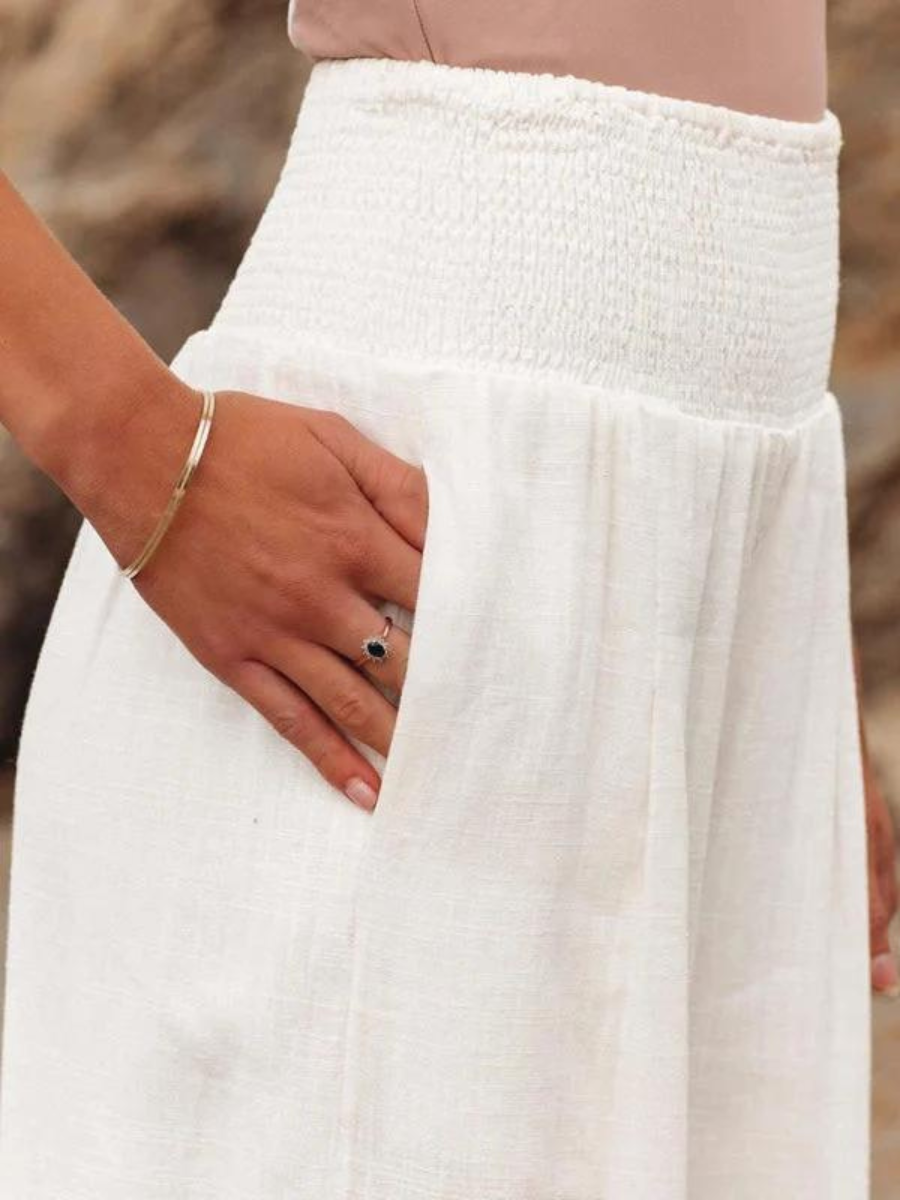 Savannah Smocked Wide Leg Pants