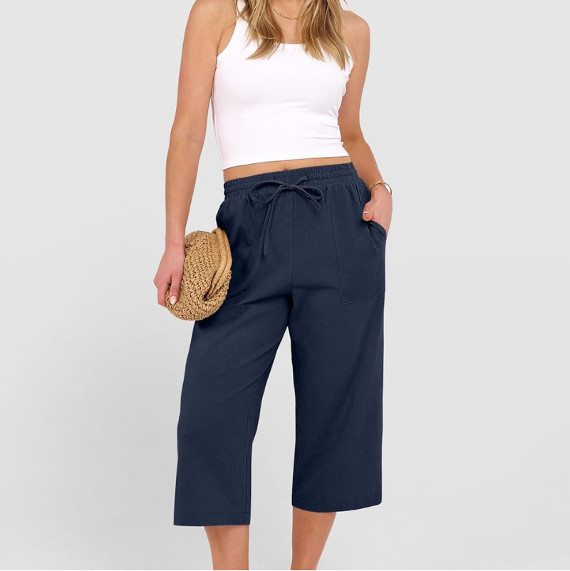 Audrey Stone Relaxed Cropped Pants