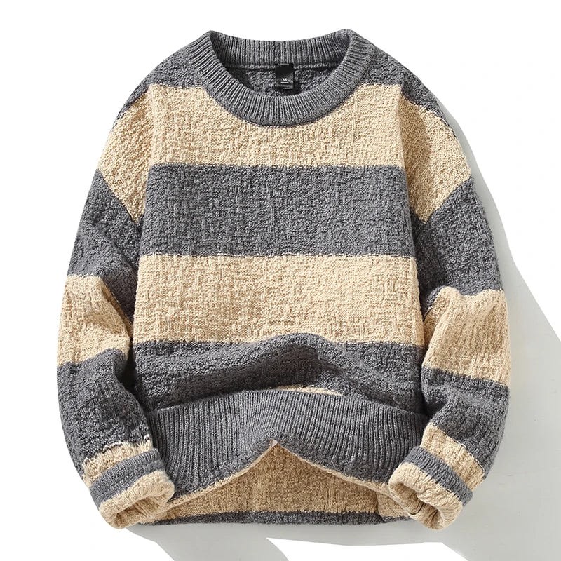 Griffin Striped Chunky Knit Sweater_1