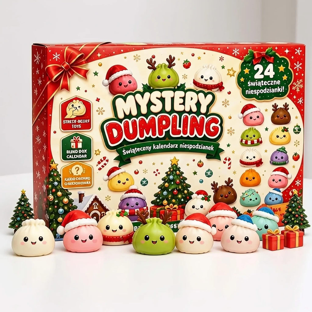 Squishy Dumpling Advent Calendar 2026 with 24 Soft Christmas Figures Holiday Countdown for Kids_2