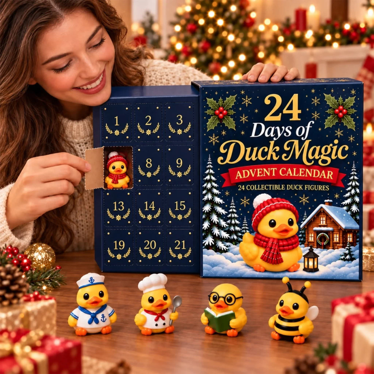Duck Advent Calendar 2026 with 24 Costumed Duck Figures Holiday Countdown_2