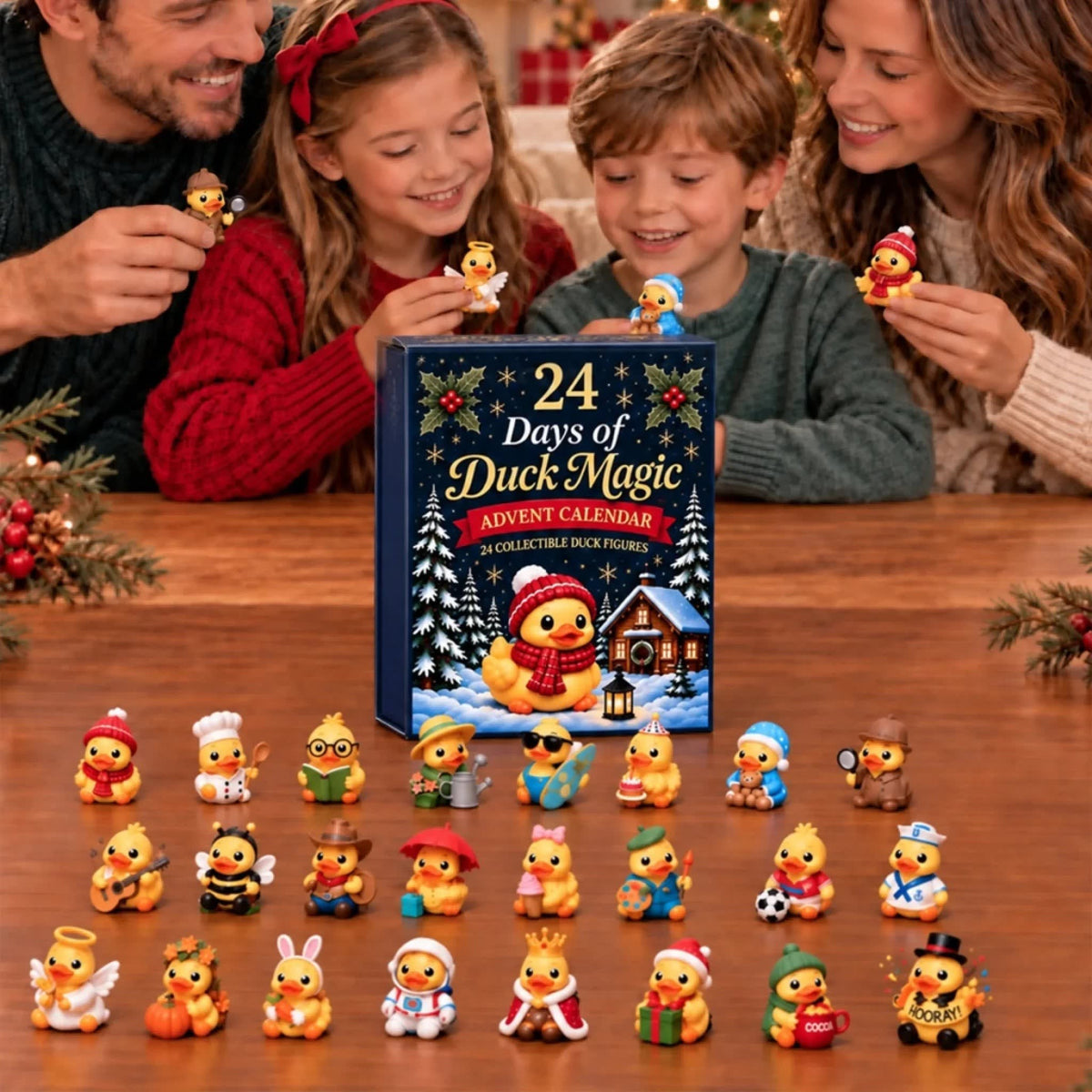 Duck Advent Calendar 2026 with 24 Costumed Duck Figures Holiday Countdown_3