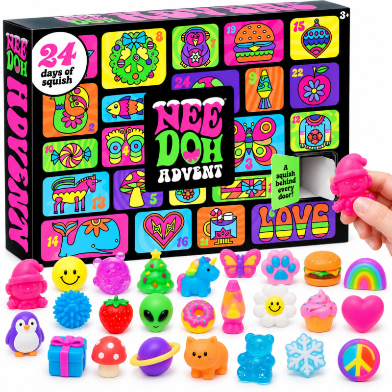Squishy Toy Advent Calendar 2026 with 24 Squeeze Toy Surprises Holiday Countdown for Kids_1