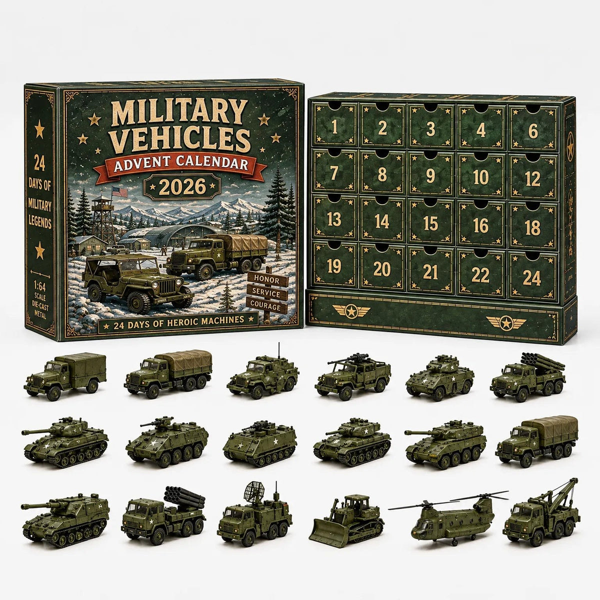 Car Advent Calendar 2026 with 24 Diecast Model Vehicles Holiday Countdown Gift for Car Lovers_5